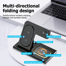 Load image into Gallery viewer, 3 in 1 wireless charger supports fast charging and multifunctional wireless charging
