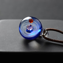 Load image into Gallery viewer, BOEYCJR Universe Glass Bead Planets Pendant Necklace Galaxy Rope Chain Solar System Design Necklace for Women Christams Gift
